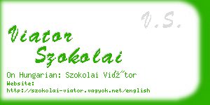 viator szokolai business card